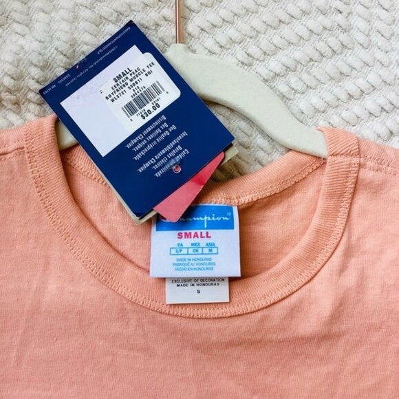 Champion Women's 100% Cotton Boyfriend Apricot Muscle Tee NWT Size S - Picture 5 of 8